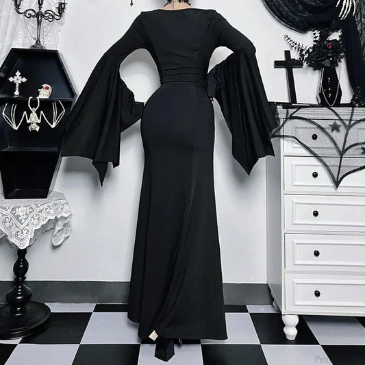 Slender Gothic Autumn Everyday Comfort Long Dress