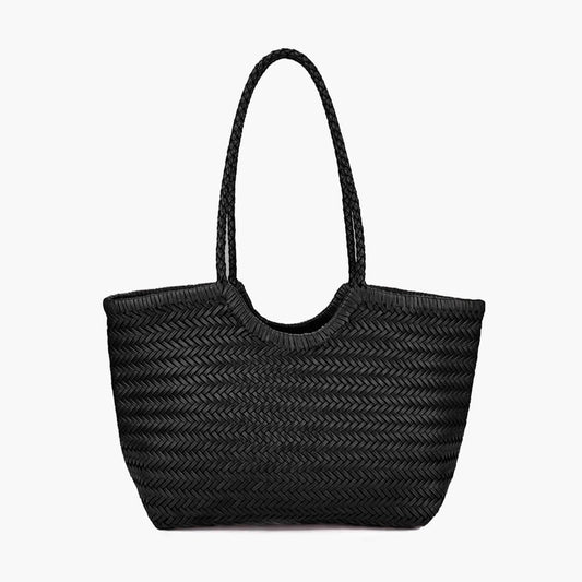 The Rica — Woven Vegan Leather Tote Bag