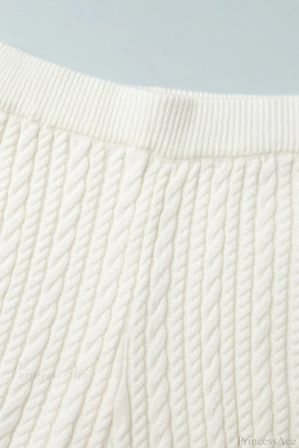 Soft Cable Knit Sweater Pants Two Piece Set