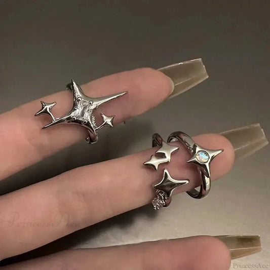 Unpredictable Cross Star Gothic Ring
