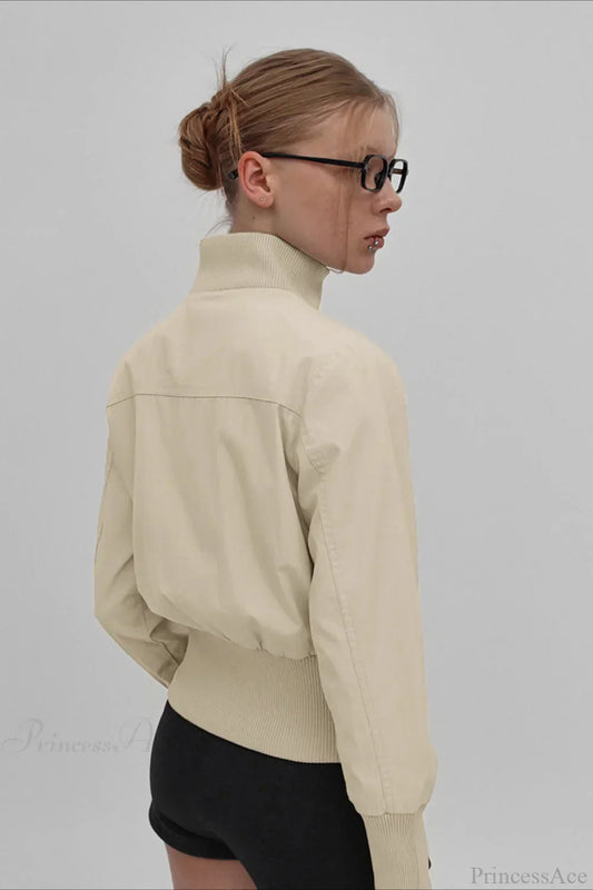 Vintage Utility Ribbed Pockets Jacket