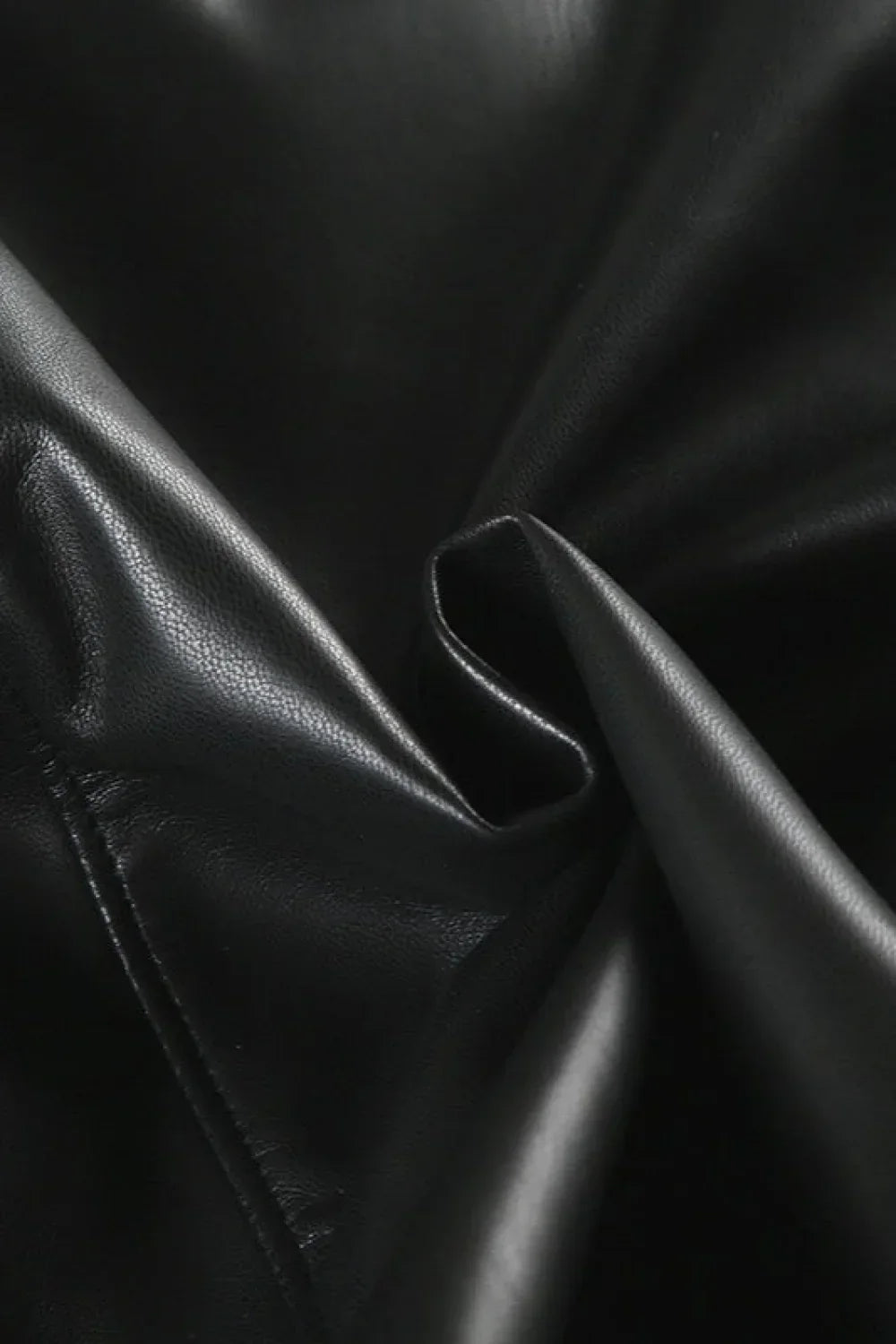 Vintage Y2K Furry Collar Leather Waist - Cinching Jacket