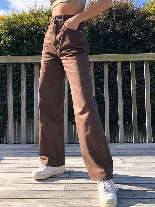Vintage Loose Straight Boyfriend Jeans