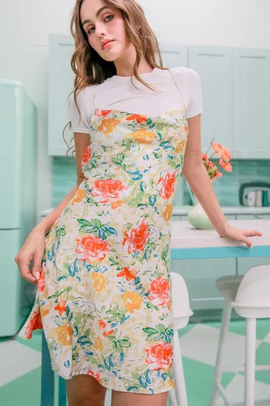 Gardenia Satin Mini Dress