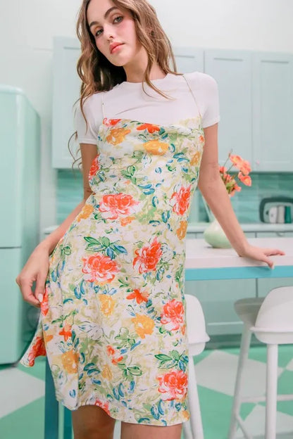 Gardenia Satin Mini Dress