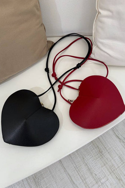 Fashionable Heart Genuine Leather Shoulder Crossbody Bag