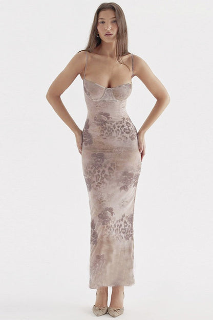 Elegant Strapless Ruched Floral Dress