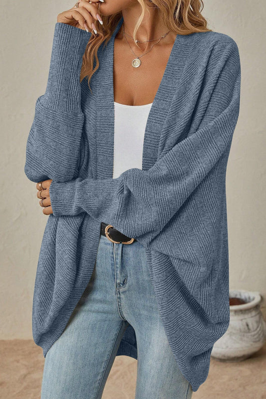 Autumn-Winter New Solid Color Midi Knit Cardigan