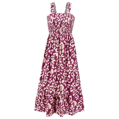 Rylee Strappy Printed Maxi Dress - Purple