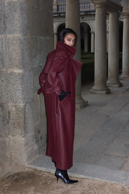 Caroline Leather Trenchcoat