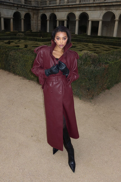 Caroline Leather Trenchcoat