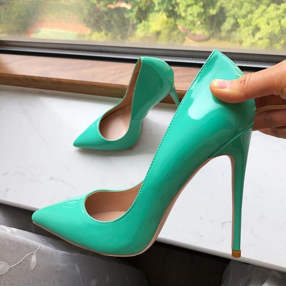 Mint Green Pointy Toe High Heel Shoes - 8cm, 10cm, 12cm