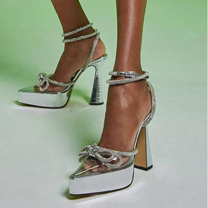 Clear PVC High Heels Women Pumps