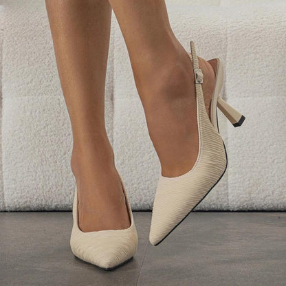 Buckle Strap Women's Fashion High Heels for Banquet Prom