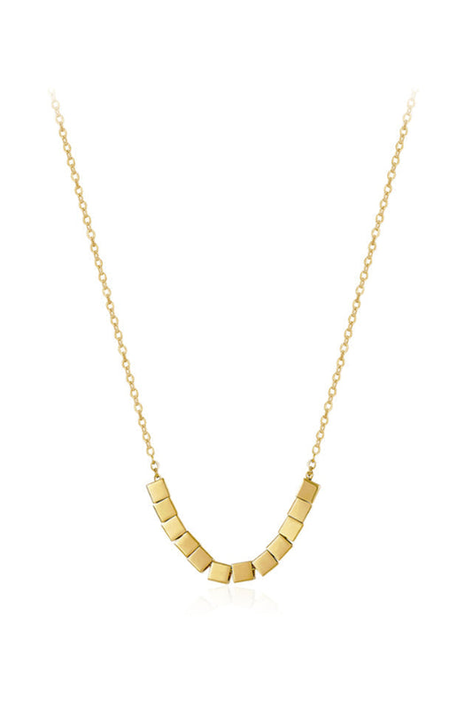 Sugar Cube Necklace in Gold