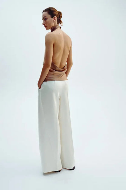 Noor Satin Neck Top