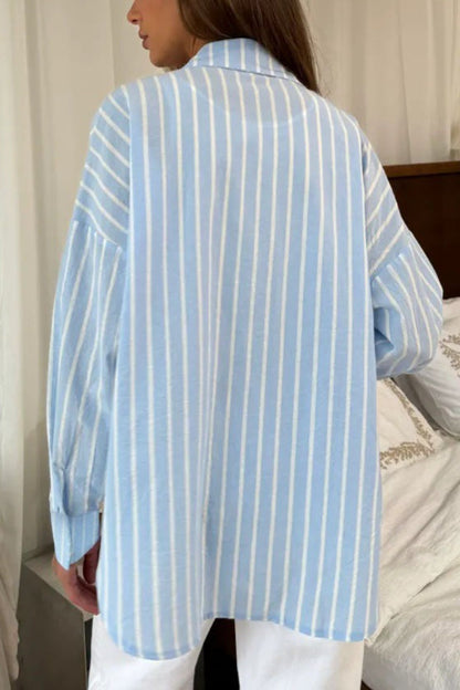 Striped Long Sleeve Blouse