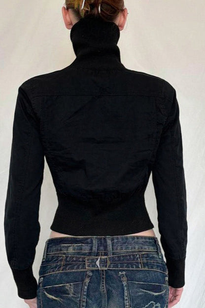 Short Sleeve Splice Casual Jacket