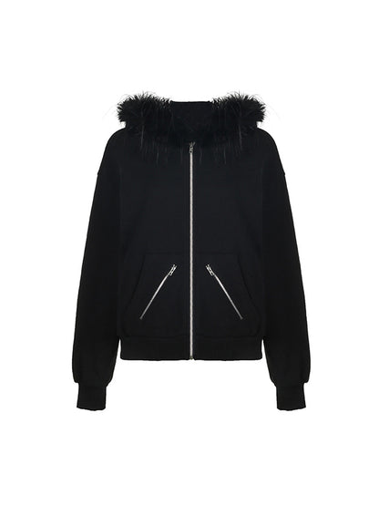 Loose Casual Hottie Stitching Jacket