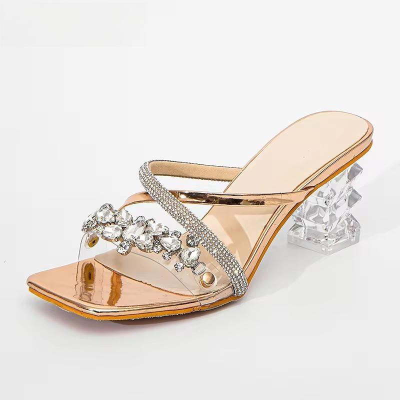 Crystal Clear High Heel Sandals for Women