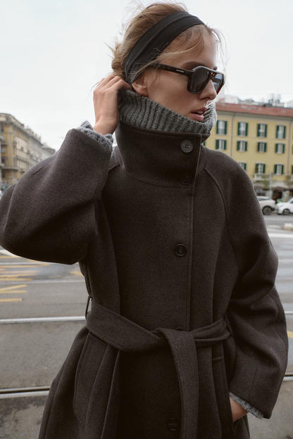 Adriana Wool Belt Coat