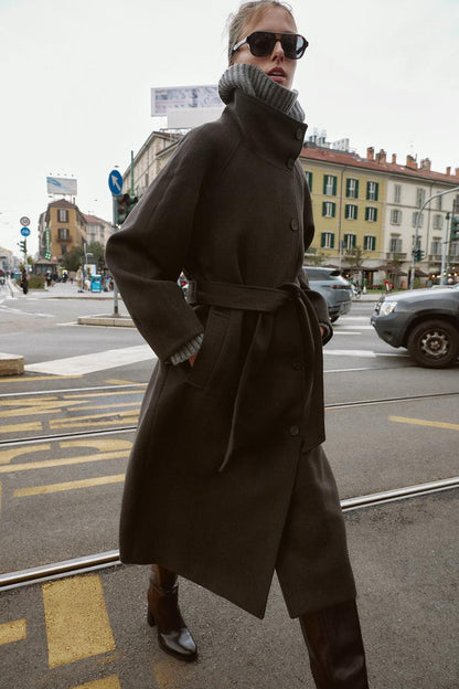 Adriana Wool Belt Coat