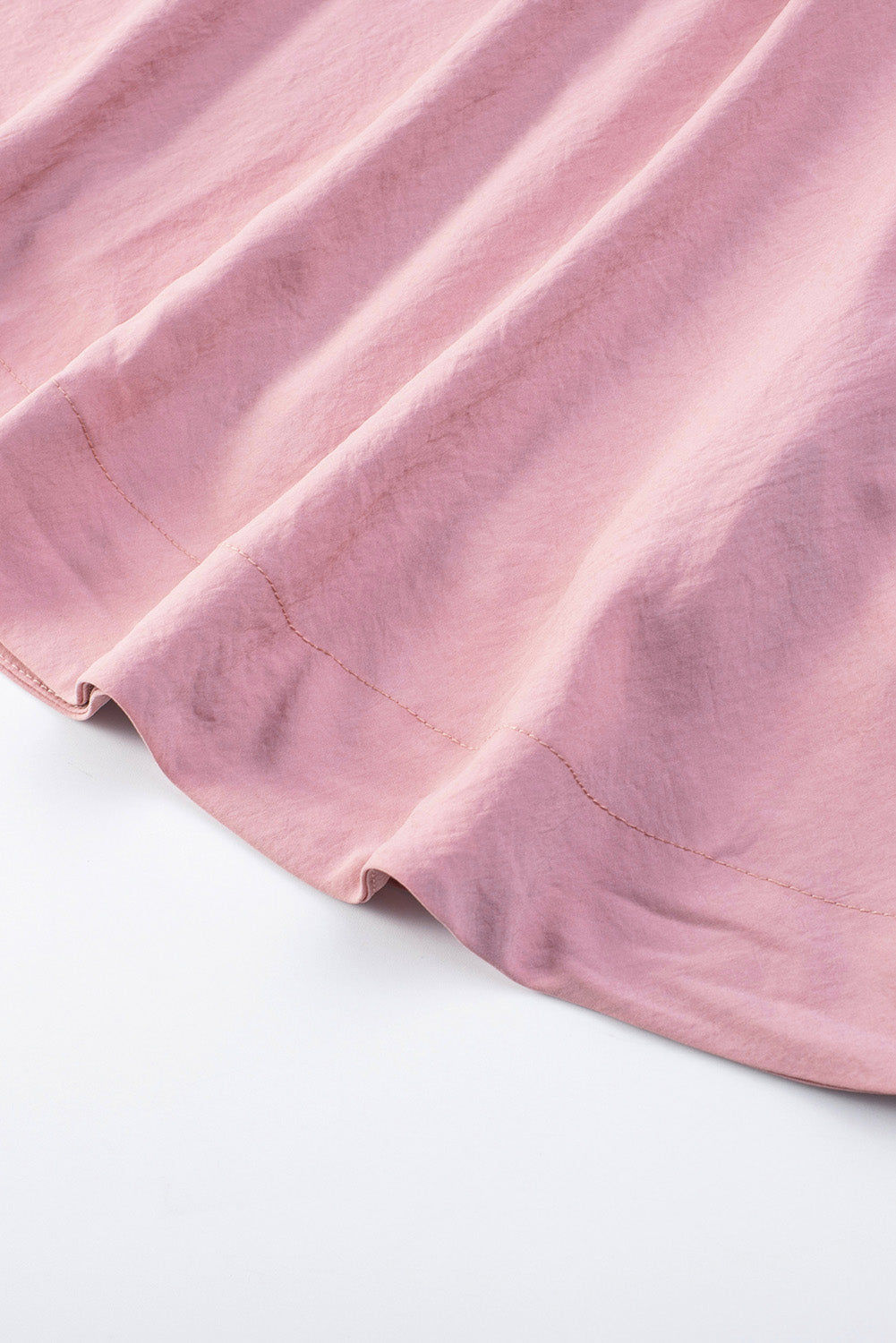 Pink Knotted Strap Square Neck High Waist Mini Dress