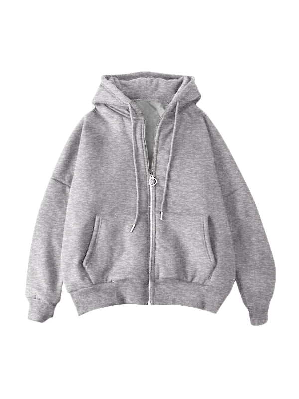 Fleece Lined Thermal Zip Up Hoodie