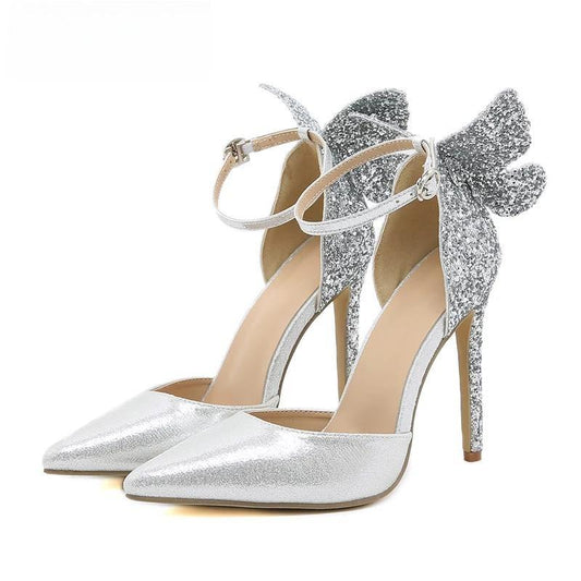 High Heel Pointed Toe Stiletto Sandals with Hollow Strap - Sexy and Elegant
