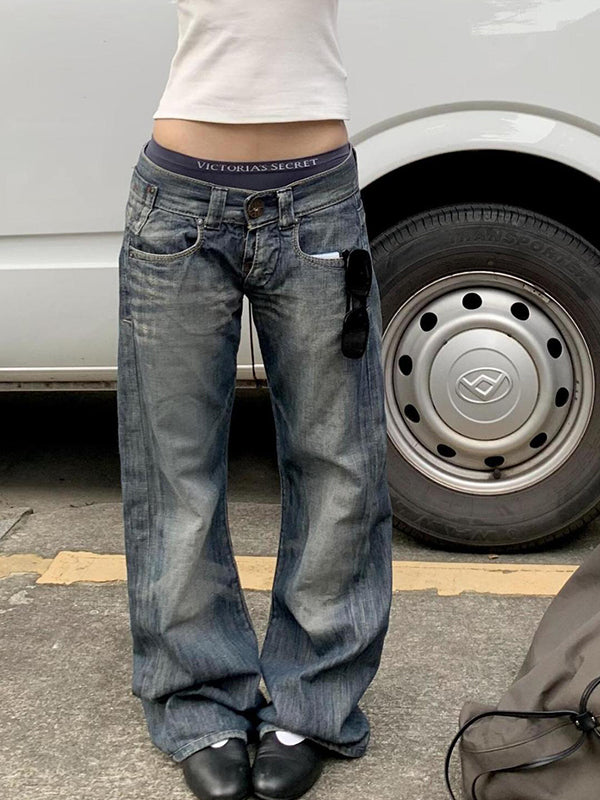 Vintage Wash And Distressing Boyfriend Jeans