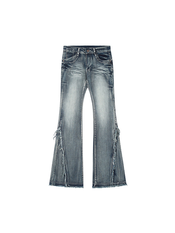 Washed Polished Flare Jeans