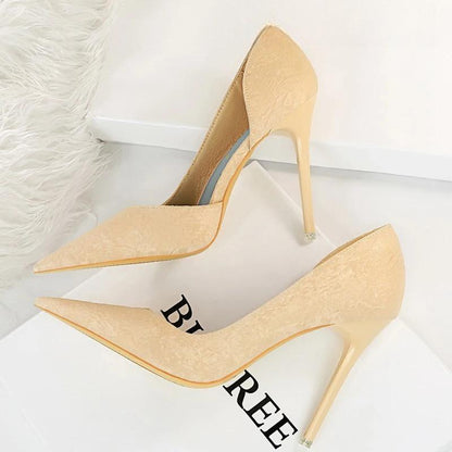 Designer Woman Pumps Pointed Toe High Heels for Parties