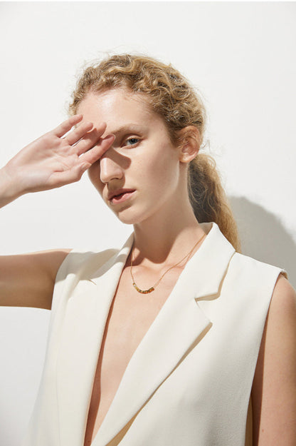 Sugar Cube Necklace in Gold