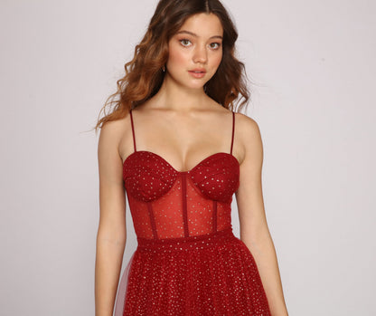 Cressida Formal Glitter A-Line Dress