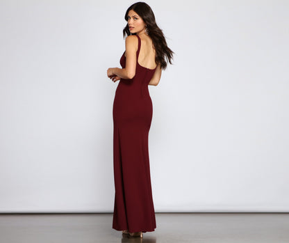 Layla Sleeveless High-Slit Formal Dress