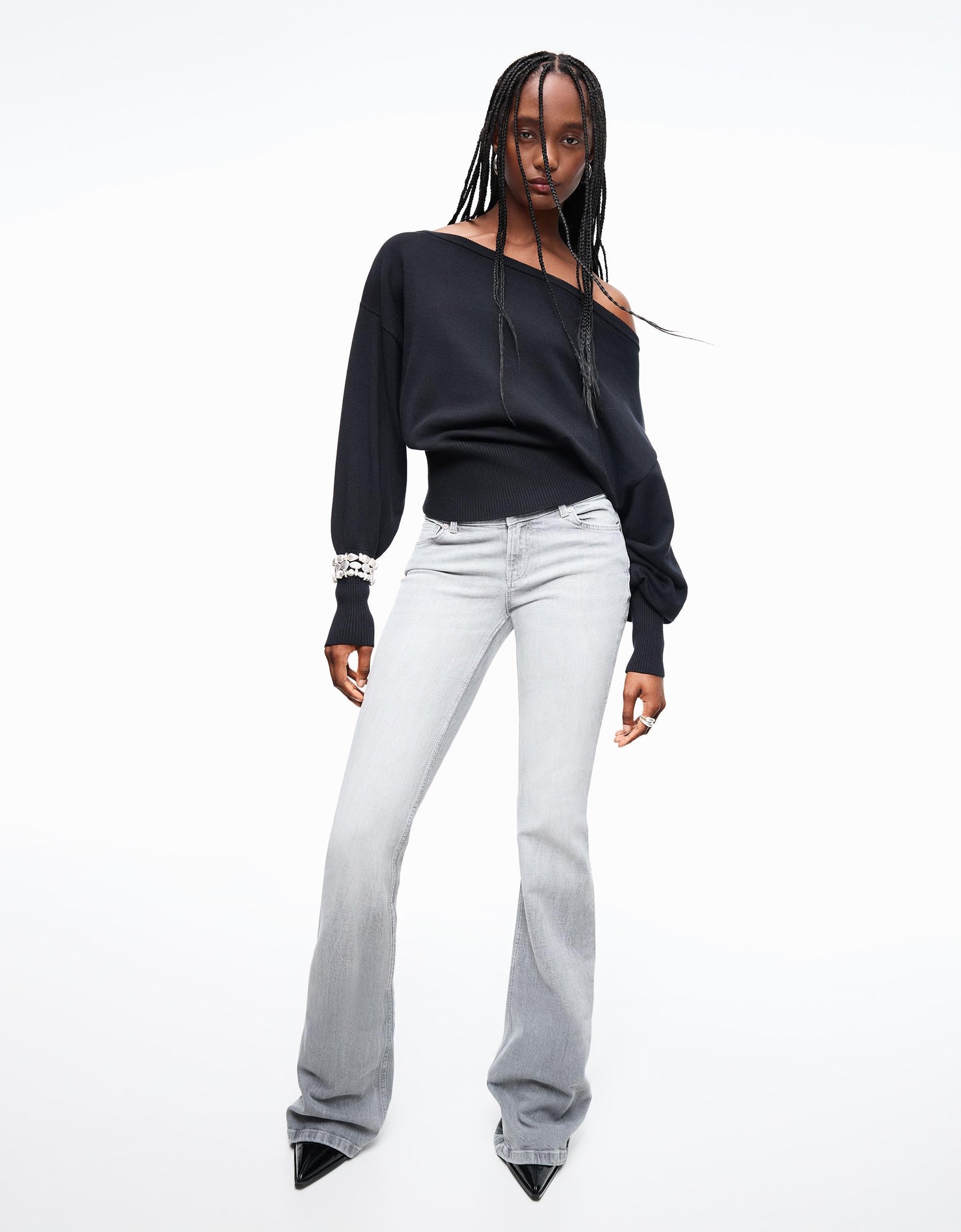 Grey Bootcut Jeans