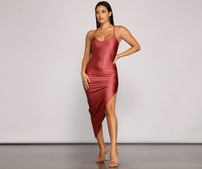 Sleek Style Sleeveless Asymmetrical Dress
