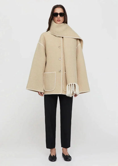 Jessy Elegant Scarf Coat