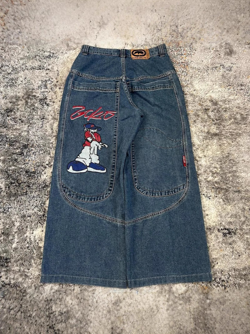 Streetwear Oversized Pockets Boyfriend Jeans