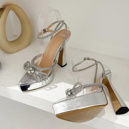 Clear PVC High Heels Women Pumps