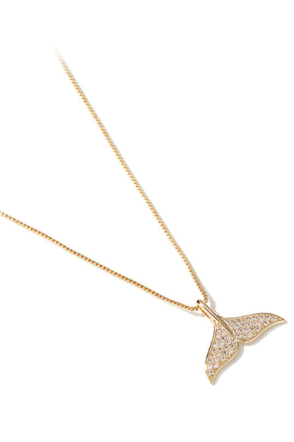 Silver Necklace with Mermaid Tail