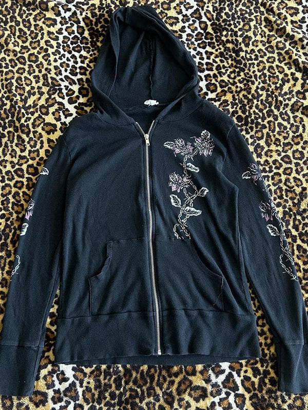Retro Print Oversized Hoodie