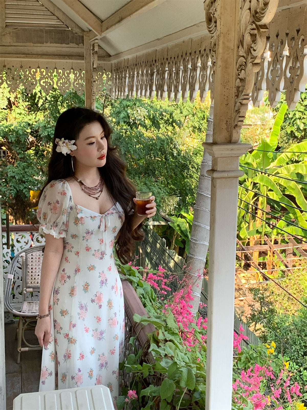 Magnolia Scent Embroidered Maxi Dress – Graceful   Floral Edition