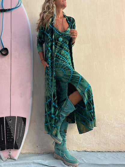 Malibu-Tie-Dye Maxi-Dress
