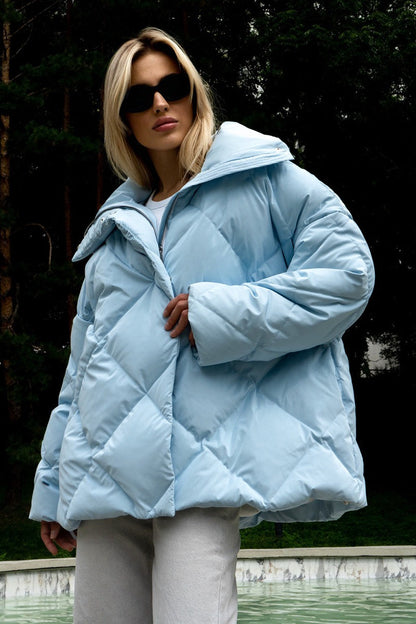Loose Fit Quilted Cotton Jacket