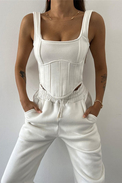 Tank Asymmetrical Hem Three Piece Set