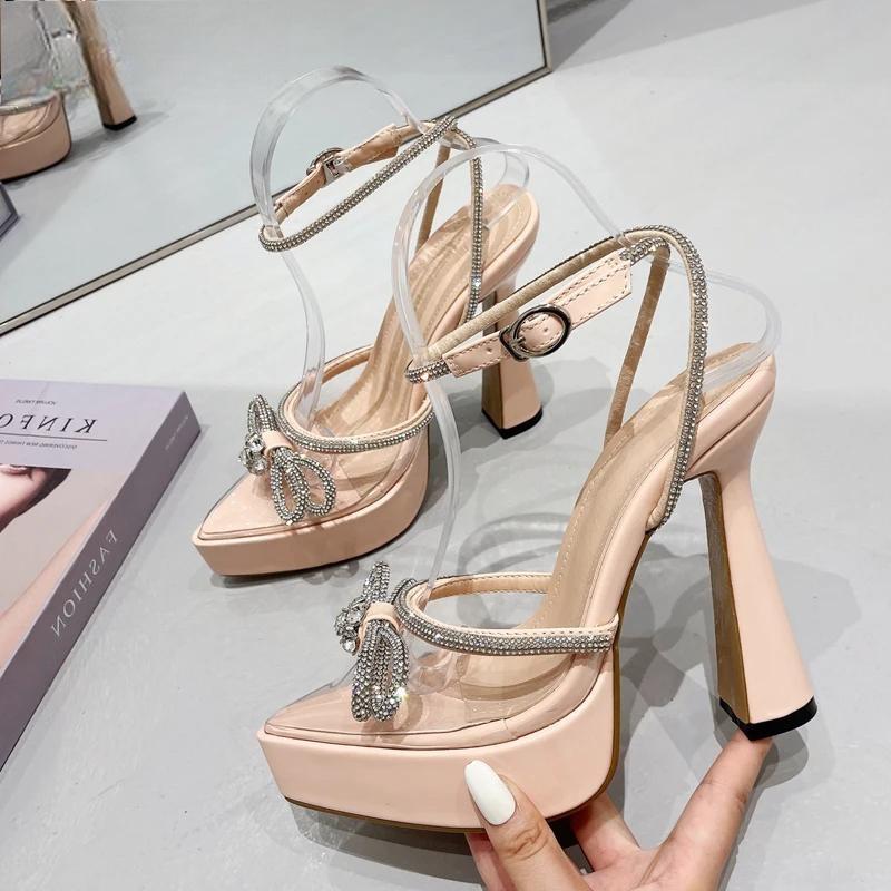 Bowknot Party Pumps with Pointed Toe and Platform for Women