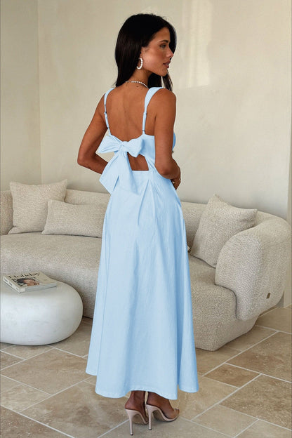 Square Neck Wide Strap Princess Seam Corset Bodice Flared Midi Dress