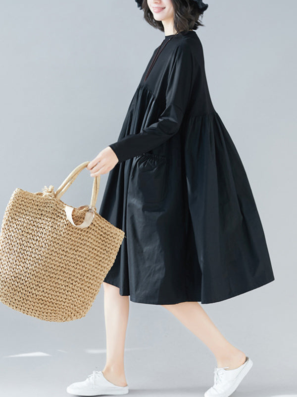 Original Split-Joint Long Sleeve Dress