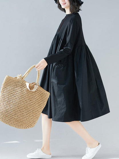 Original Split-Joint Long Sleeve Dress